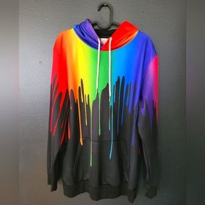 Multicolored hooded sweater